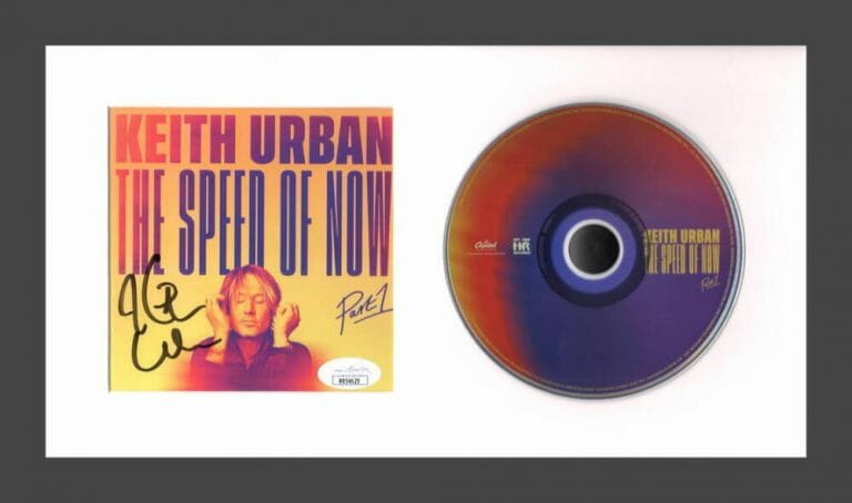 KEITH URBAN SIGNED AUTOGRAPH THE SPEED OF NOW PART 1 FRAMED CD DISPLAY JSA COA
 COLLECTIBLE MEMORABILIA