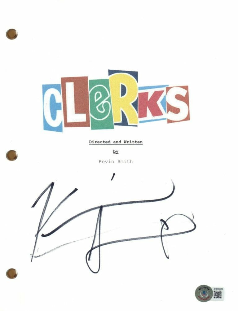 KEVIN SMITH SIGNED AUTOGRAPH CLERKS MOVIE SCRIPT FULL SCREENPLAY BECKETT COA
 COLLECTIBLE MEMORABILIA
