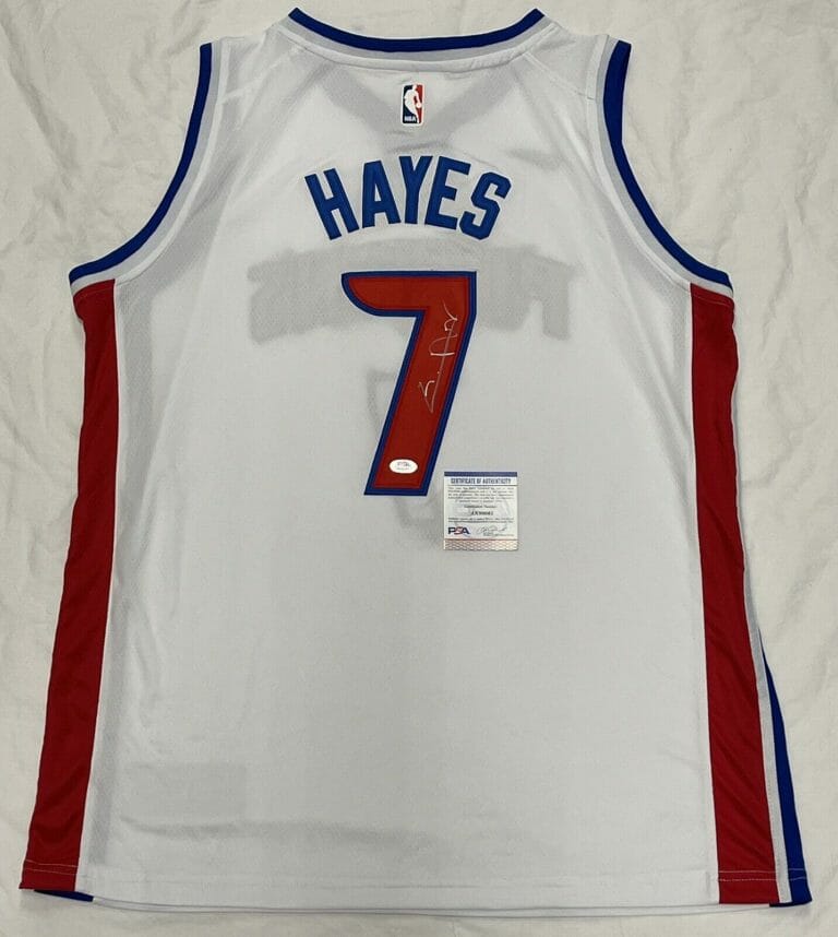 KILLIAN HAYES SIGNED AUTOGRAPHED DETROIT PISTONS JERSEY PSA/DNA
 COLLECTIBLE MEMORABILIA