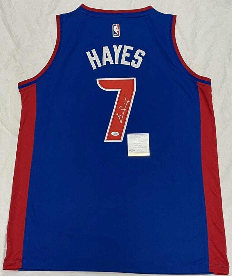 KILLIAN HAYES SIGNED AUTOGRAPHED DETROIT PISTONS JERSEY PSA/DNA
 COLLECTIBLE MEMORABILIA