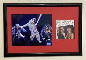 LADY GAGA SIGNED AUTOGRAPHED CUSTOM 12×18 FRAMED CHEEK TO CHEEK CD COVER PSA/DNA
 COLLECTIBLE MEMORABILIA