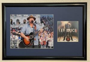 LEE BRICE SIGNED AUTOGRAPHED CUSTOM FRAMED I DON’T DANCE CD COVER PSA/DNA
 COLLECTIBLE MEMORABILIA