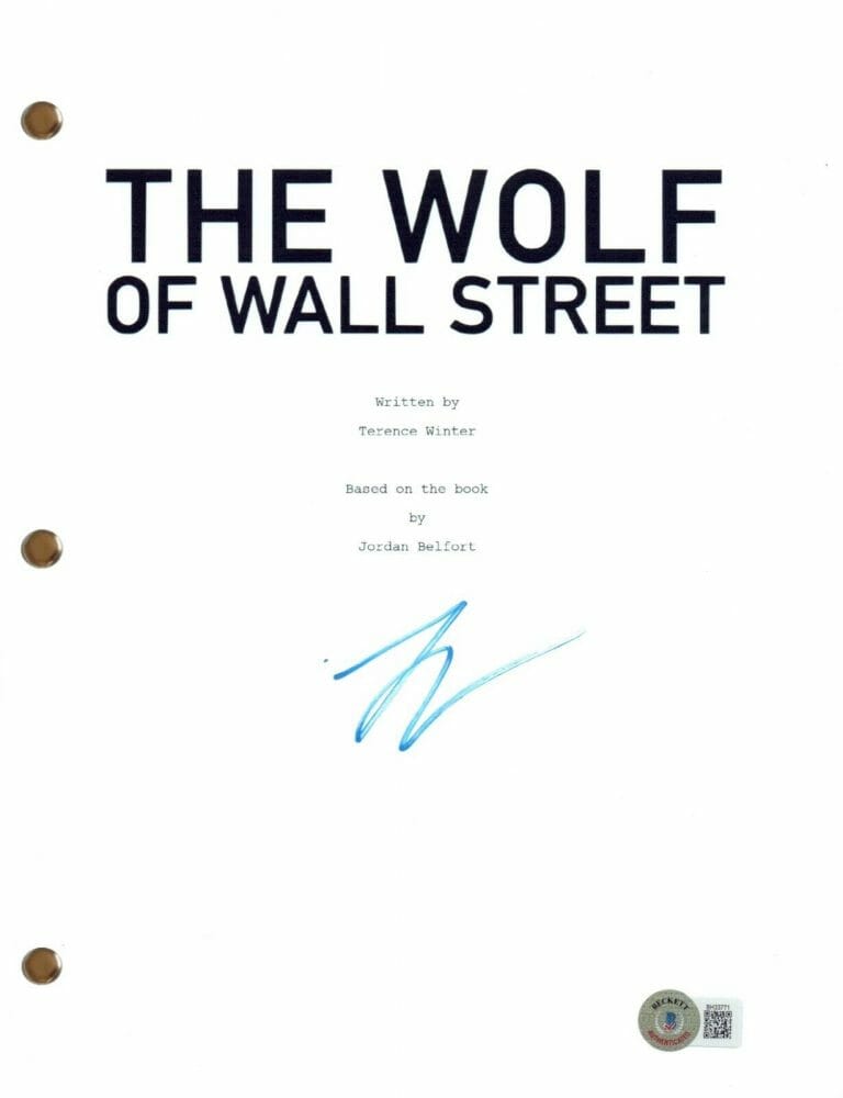 LEONARDO DICAPRIO SIGNED AUTOGRAPH THE WOLF OF WALL STREET SCRIPT BECKETT COA
 COLLECTIBLE MEMORABILIA