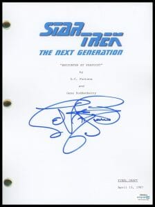 LEVAR BURTON “STAR TREK: THE NEXT GENERATION” AUTOGRAPH SIGNED PILOT SCRIPT ACOA
 COLLECTIBLE MEMORABILIA