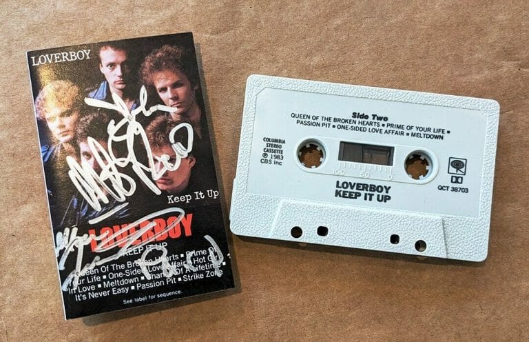 LOVERBOY REAL HAND SIGNED KEEP IT UP CASSETTE TAPE COA AUTOGRAPHED BY 4
 COLLECTIBLE MEMORABILIA