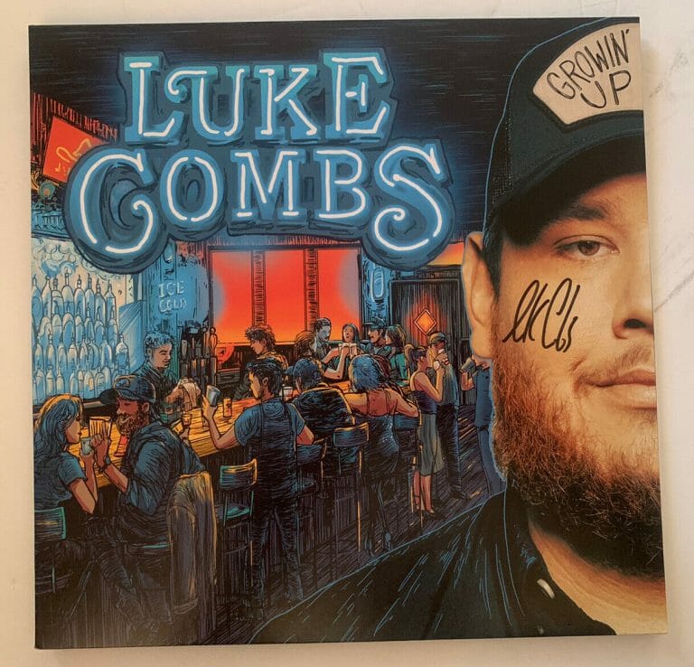 LUKE COMBS SIGNED AUTOGRAPHED GROWIN LP RECORD BAS CERTIFIED
 COLLECTIBLE MEMORABILIA