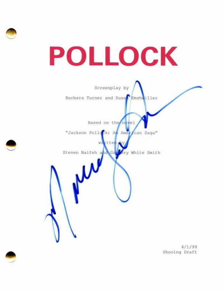 MARCIA GAY HARDEN SIGNED AUTOGRAPH POLLOCK FULL MOVIE SCRIPT LEE KRASNER JACKSON
 COLLECTIBLE MEMORABILIA
