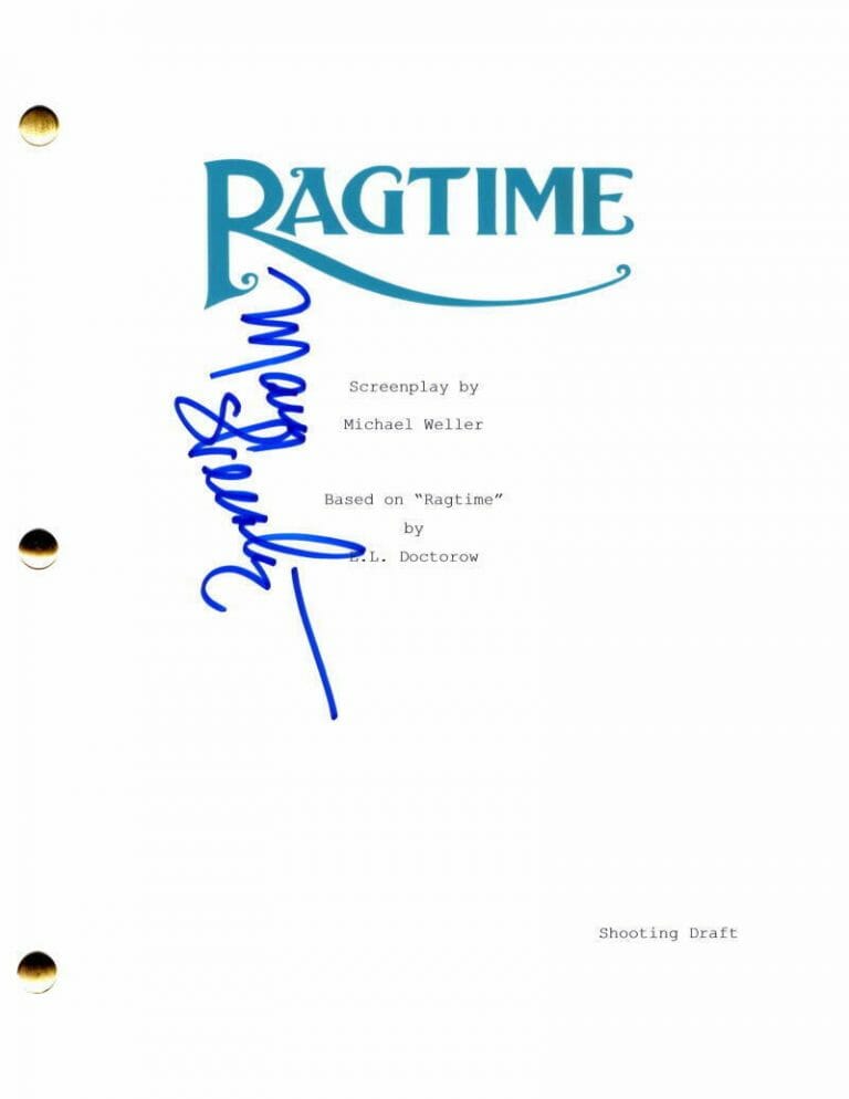 MARY STEENBURGEN SIGNED AUTOGRAPH RAGTIME FULL MOVIE SCRIPT W/ JAMES CAGNEY
 COLLECTIBLE MEMORABILIA