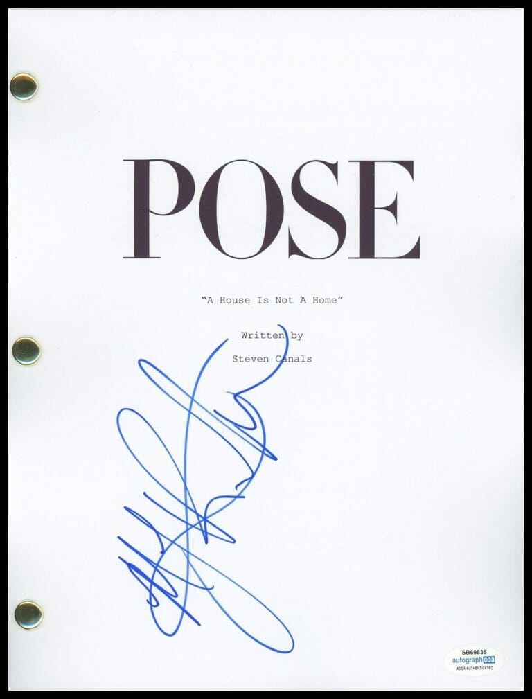 michaela jae mj rodriguez 8220 pose 8221 autograph signed pilot episode script acoa collectible memorabilia 374731574983