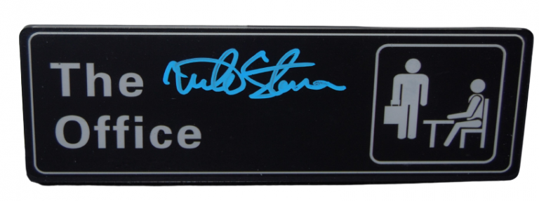 MIKE STARR SIGNED (THE OFFICE) 9X3 SIGN *GROTTI* BECKETT BAS BJ795600
 COLLECTIBLE MEMORABILIA