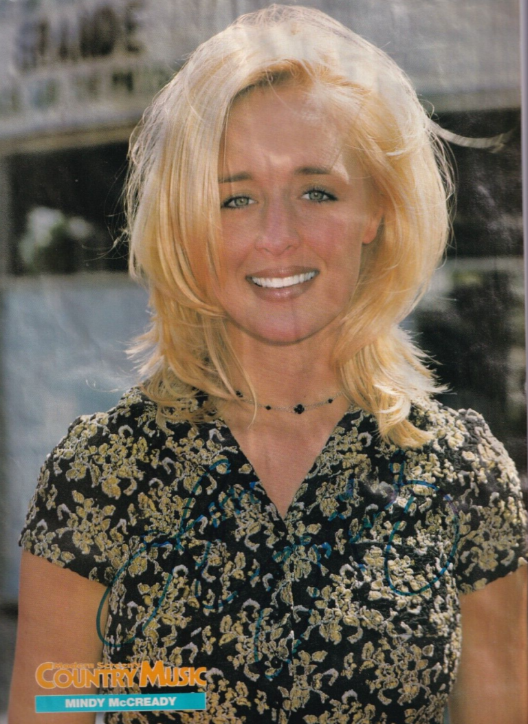 MINDY MCCREADY COUNTRY SINGER REAL HAND SIGNED MAGAZINE PAGE #3 COA RARE
 COLLECTIBLE MEMORABILIA