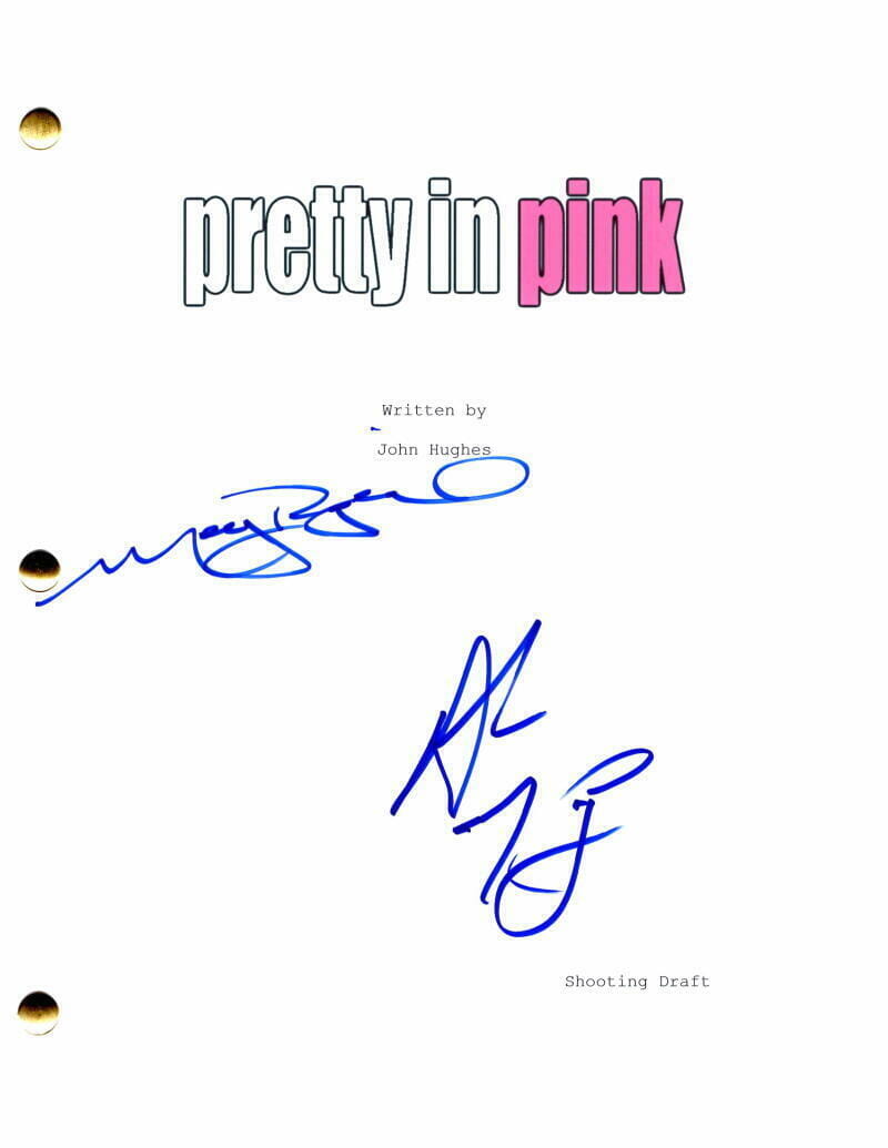 Molly Ringwald Andrew McCarthy Signed Autograph Pretty in Pink Full Movie Script
