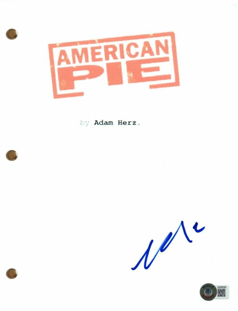 NATASHA LYONNE SIGNED AUTOGRAPH AMERICAN PIE FULL MOVIE SCRIPT BECKETT COA
 COLLECTIBLE MEMORABILIA