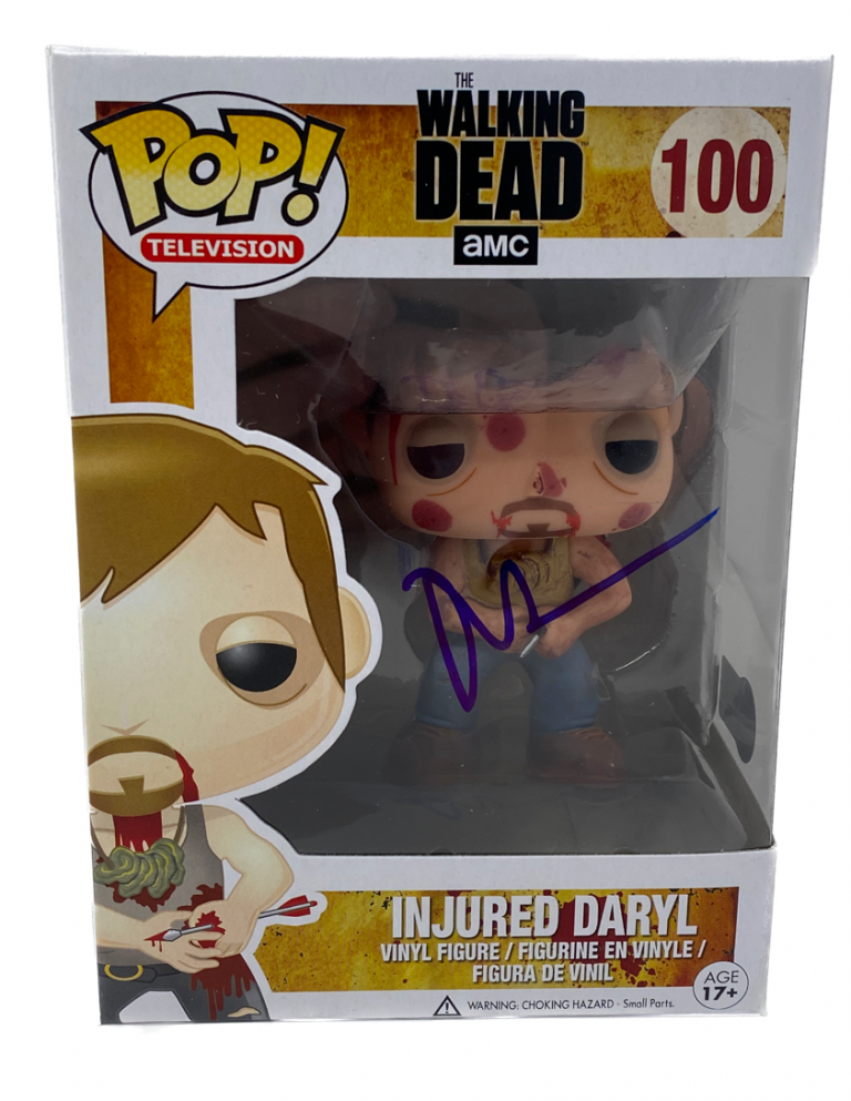 NORMAN REEDUS SIGNED FUNKO POP THE WALKING DEAD INJURED DARYL #100 BECKETT COA
 COLLECTIBLE MEMORABILIA