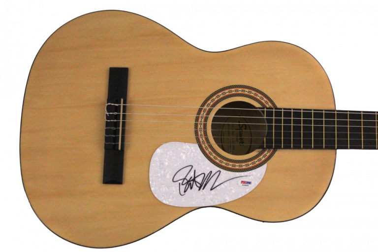 Patrick Monahan Train signed acoustic guitar COA exact proof star autographed