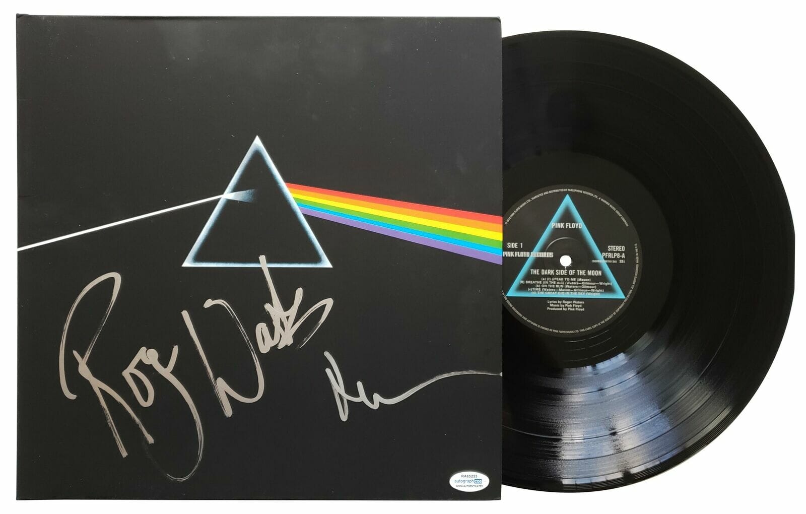 Pink Floyd Autograph X2 Signed Album LP Roger Waters Nick Mason ACOA ...