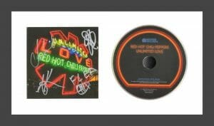 RED HOT CHILI PEPPERS SIGNED AUTOGRAPH FRAMED CD DISPLAY ANTHONY KIEDIS +3 PSA
 COLLECTIBLE MEMORABILIA