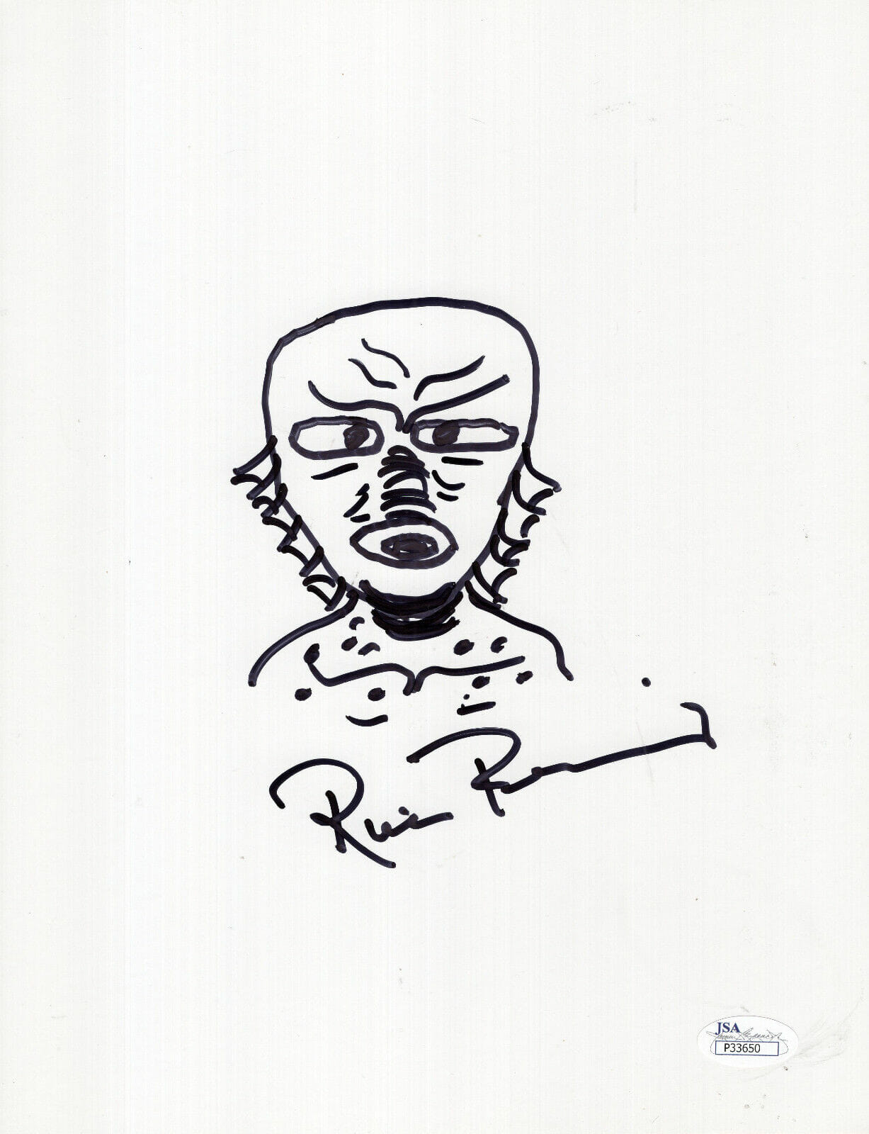 RICOU BROWNING HAND SIGNED ORIGINAL 8x11 DRAWING CREATURE BLACK LAGOON JSA
Opens in a new window or tab