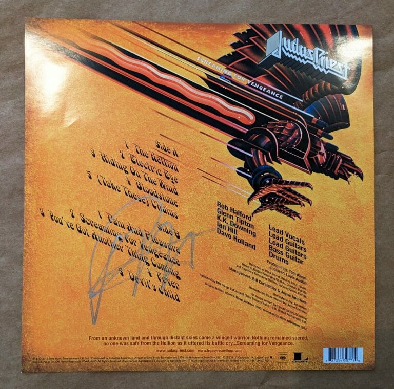 ROB HALFORD JUDAS PRIEST SIGNED SCREAMING FOR VENGEANCE PICTURE DISC #2 COA
 COLLECTIBLE MEMORABILIA