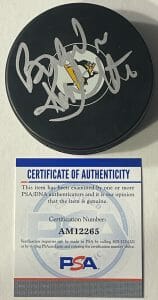 RON HEXTALL SIGNED AUTOGRAPHED PITTSBURGH PENGUINS HOCKEY PUCK FLYERS PSA/DNA
 COLLECTIBLE MEMORABILIA