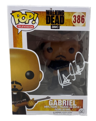 SETH GILLIAM SIGNED AUTOGRAPH FUNKO POP THE WALKING DEAD GABRIEL 386 ACOA COA
 COLLECTIBLE MEMORABILIA
