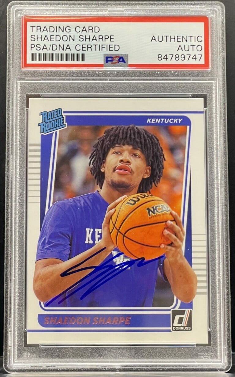 SHAEDON SHARPE 2022 CHRONICLES DONRUSS ROOKIE SIGNED TRAIL BLAZERS PSA/DNA
 COLLECTIBLE MEMORABILIA