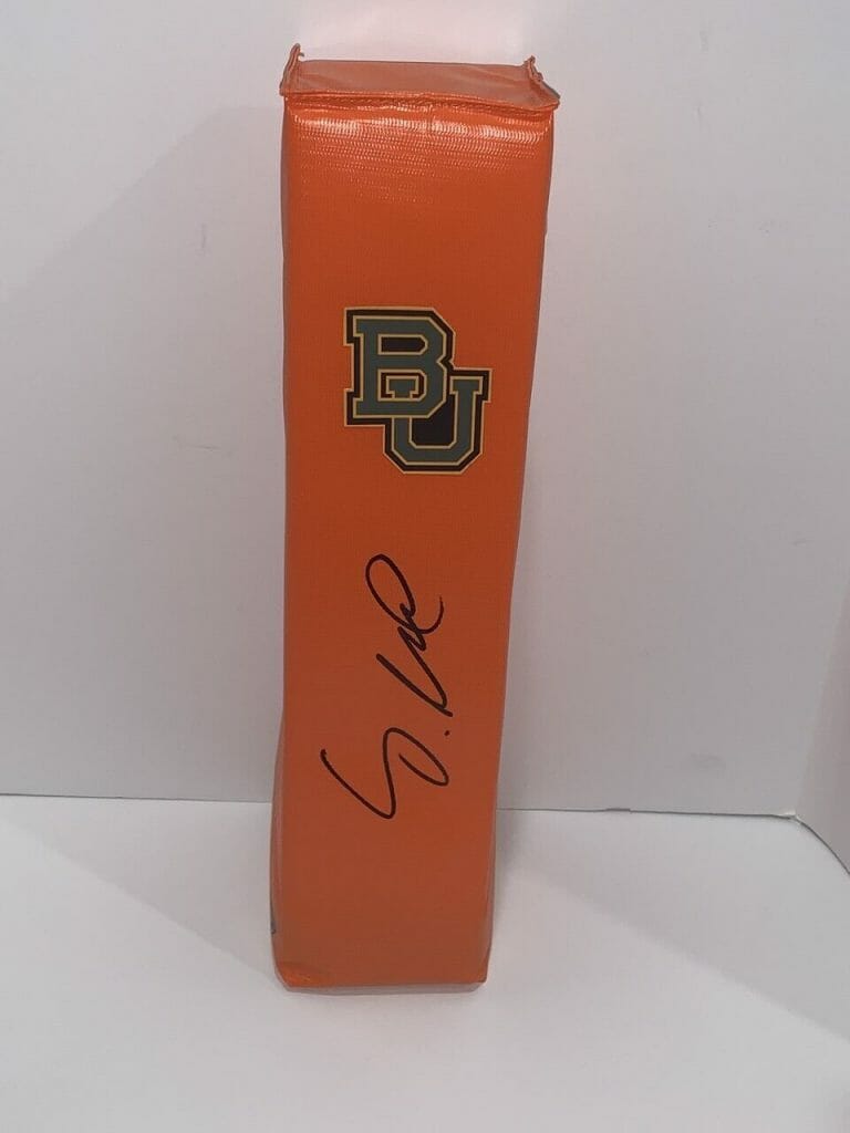 SIAKI IKA SIGNED TOUCHDOWN PYLON BAYLOR BEARS NFL STAR PROOF JSA COA
 COLLECTIBLE MEMORABILIA