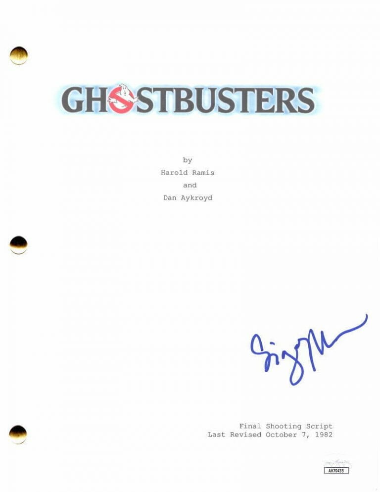 SIGOURNEY WEAVER SIGNED AUTOGRAPH GHOSTBUSTERS FULL MOVIE SCRIPT W/ JSA COA
 COLLECTIBLE MEMORABILIA