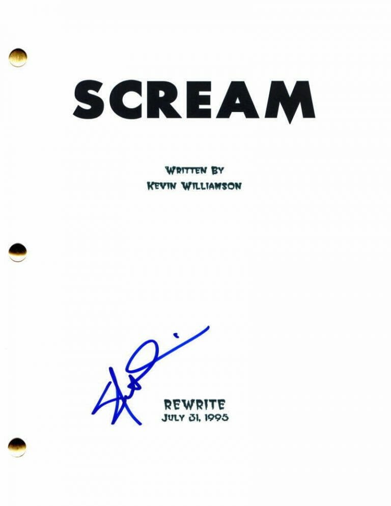 SKEET ULRICH SIGNED AUTOGRAPH SCREAM FULL MOVIE SCRIPT – BILLY LOOMIS RARE
 COLLECTIBLE MEMORABILIA