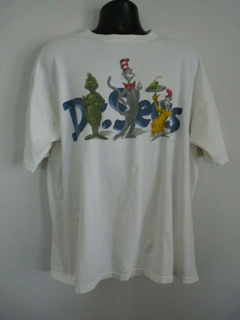 SLASH GUNS & ROSES WHITE DR SEUSS SHIRT OWNED BY SLASH SAUL HUDSON
 COLLECTIBLE MEMORABILIA