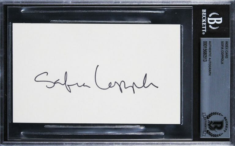 SOFIA COPPOLA LOST IN TRANSLATION AUTHENTIC SIGNED 3×5 INDEX CARD BAS SLABBED
COLLECTIBLE MEMORABILIA