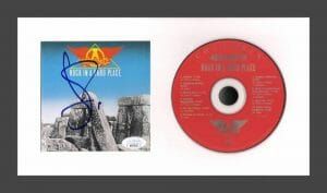 STEVEN TYLER AEROSMITH SIGNED AUTOGRAPH ROCK IN A HARD PLACE CD DISPLAY JSA COA
 COLLECTIBLE MEMORABILIA