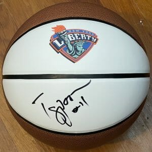 Teresa Weatherspoon Signed Autographed New York Liberty Logo Basketball JSA
