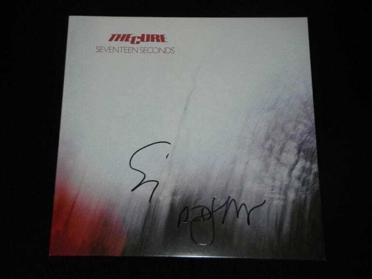 THE CURE SIGNED ROBERT SMITH & SIMON GALLOP SEVENTEEN SECONDS VINYL ALBUM
 COLLECTIBLE MEMORABILIA