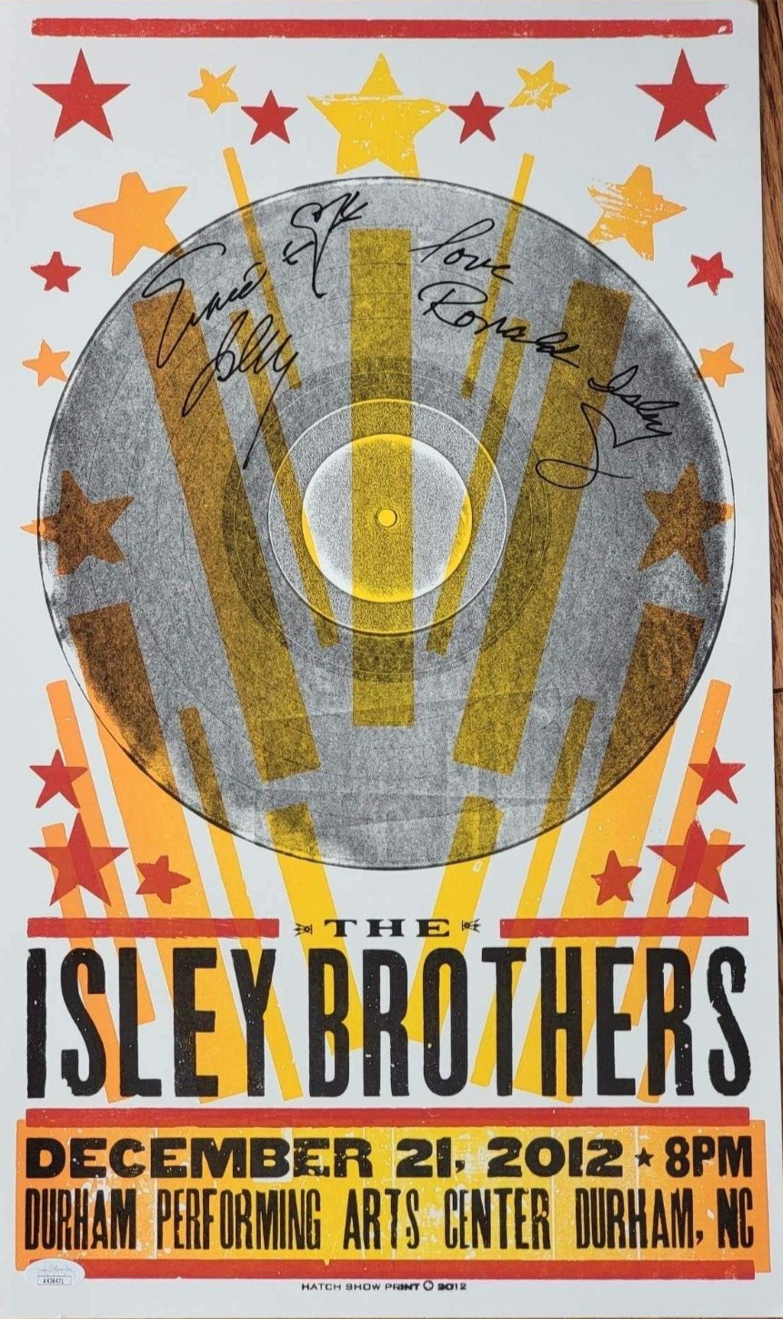 The Isley Brothers Ernie & Ronald REAL hand SIGNED Hatch Show Poster JSA COA
Opens in a new window or tab