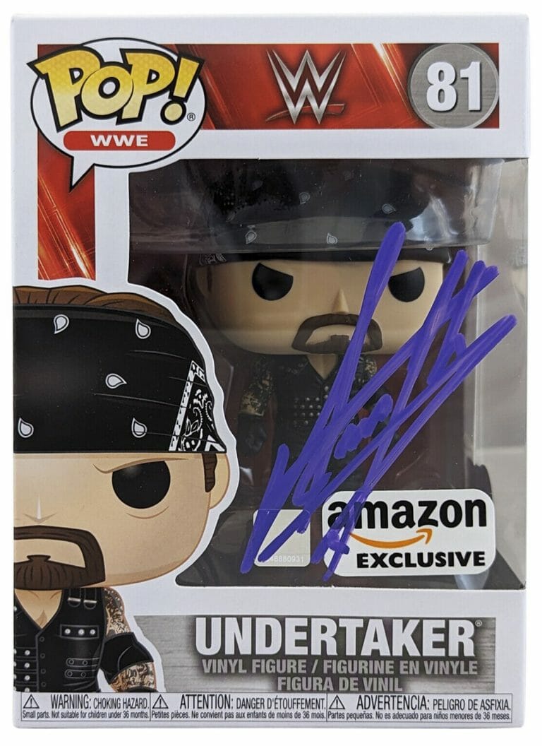 THE UNDERTAKER AUTHENTIC SIGNED WWE #81 FUNKO POP VINYL FIGURE BAS WITNESSED
 COLLECTIBLE MEMORABILIA