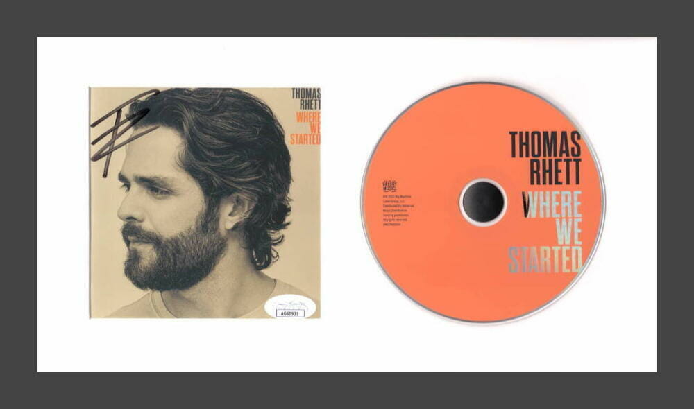 Thomas Rhett Signed Autograph Where We Started Framed CD Display Ready to Hang!