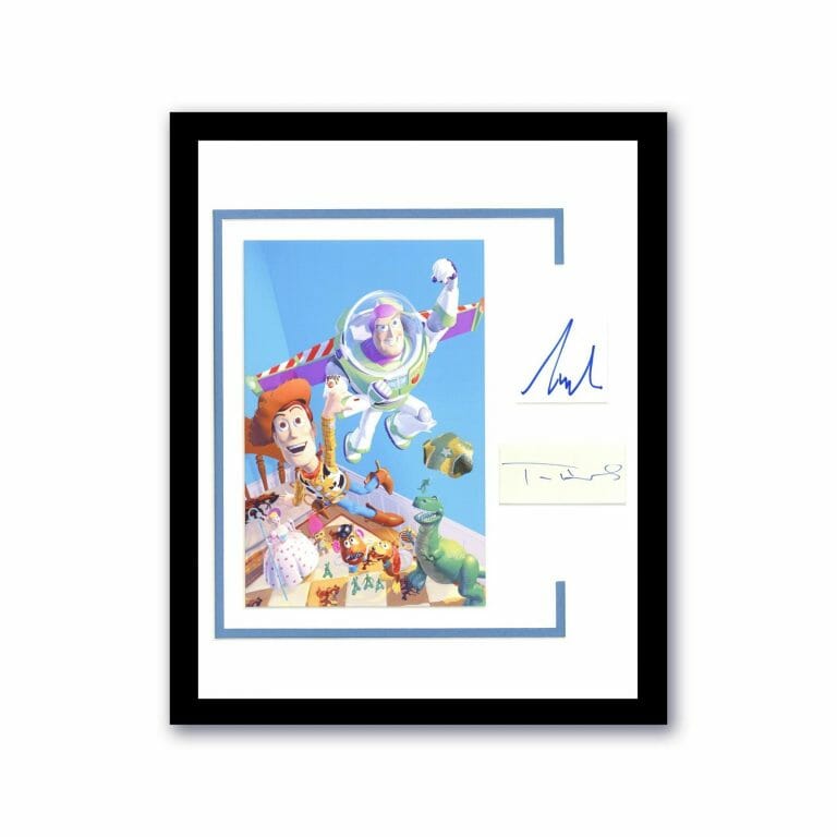 TIM ALLEN & TOM HANKS “TOY STORY” AUTOGRAPH SIGNED FRAMED 11×14 DISPLAY B ACOA
 COLLECTIBLE MEMORABILIA