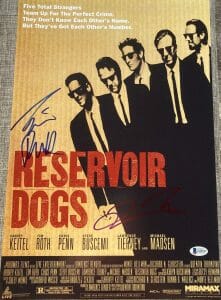 TIM ROTH QUENTIN TARANTINO SIGNED AUTOGRAPH 12×18 RESERVOIR DOGS POSTER BECKETT
 COLLECTIBLE MEMORABILIA