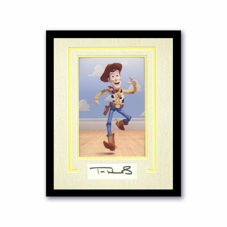 TOM HANKS “TOY STORY” AUTOGRAPH SIGNED ‘WOODY’ CUSTOM FRAMED 11×14 DISPLAY ACOA
 COLLECTIBLE MEMORABILIA