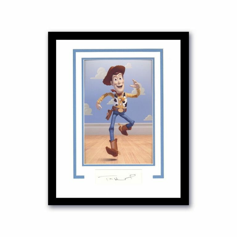 TOM HANKS “TOY STORY” AUTOGRAPH SIGNED CUSTOM FRAMED 11×14 MATTED DISPLAY ACOA
 COLLECTIBLE MEMORABILIA
