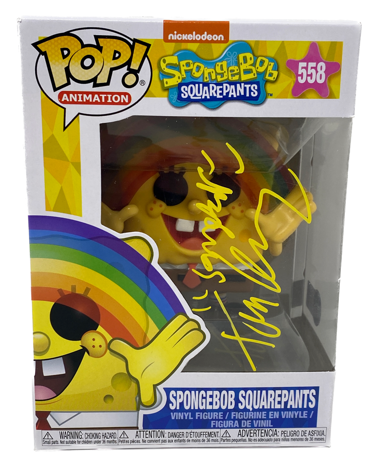 TOM KENNY SPONGEBOB SQUAREPANTS SIGNED AUTOGRAPH FUNKO POP 558 BECKETT COA
 COLLECTIBLE MEMORABILIA