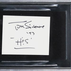 Tom Sizemore Saving Private Ryan "H&S" Signed 2.5x3 Cut Signature BAS Slabbed
Opens in a new window or tab