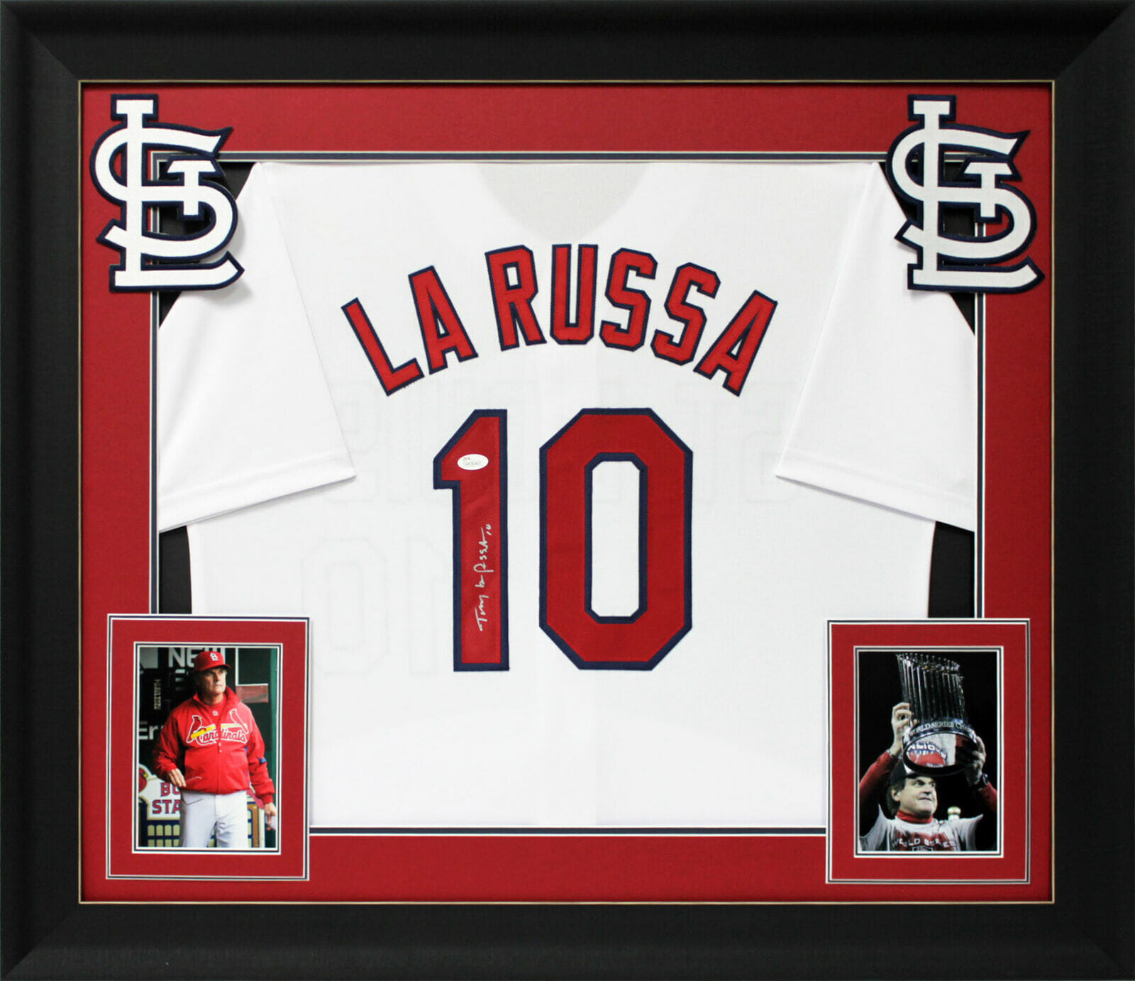 Tony LaRussa Batting Practice Worn Signed Jersey. The red Majestic, Lot  #61074