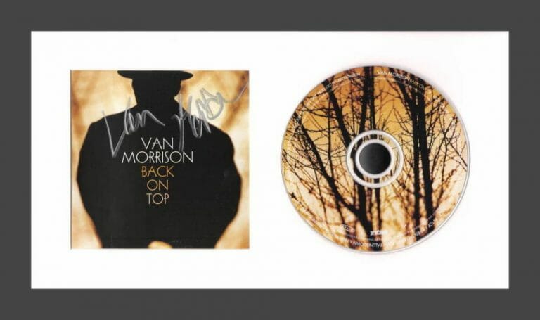VAN MORRISON SIGNED AUTOGRAPH BACK ON TOP FRAMED CD DISPLAY – READY TO HANG! JSA
 COLLECTIBLE MEMORABILIA