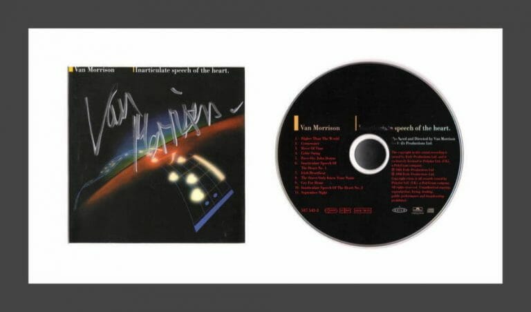 VAN MORRISON SIGNED AUTOGRAPH INARTICULATE SPEECH OF THE HEART CD DISPLAY – JSA
COLLECTIBLE MEMORABILIA