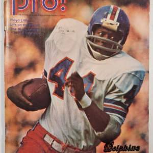 VINTAGE 1972 PRO FOOTBALL MAGAZINE DENVER BRONCOS MIAMI DOLPHINS RARE

