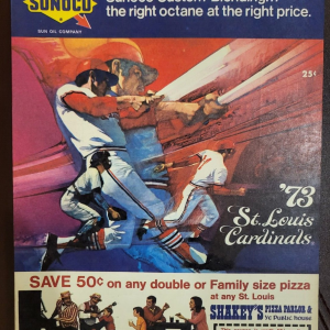 VINTAGE 1973 25 CENT STL CARDINALS BASEBALL OFFICIAL SCORECARD STL VS CINN
