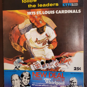 VINTAGE 1975 25 CENT STL CARDINALS BASEBALL OFFICIAL SCORECARD STL VS HOUSTON

