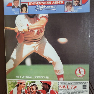 VINTAGE 1984 ST LOUIS CARDINALS BASEBALL OFFICIAL SCORECARD STL VS SF
Opens in a new window or tab